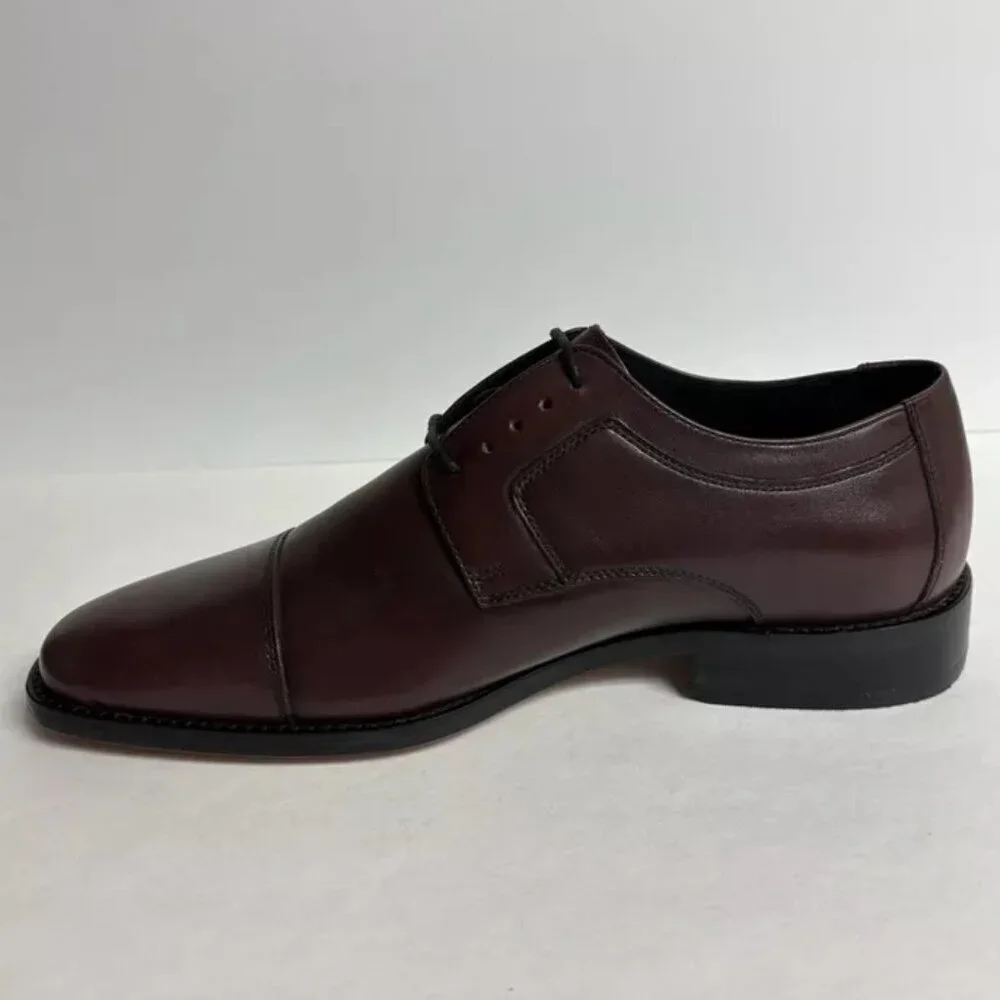 Johnston & Murphy Men’s Novick Burgundy Cap Toe Oxford, Size 9 M